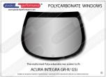 ACURA - Integra GS-R / GSi - Lexan Polycarbonate rear screen