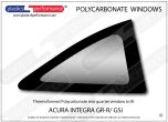 ACURA - Integra GS-R / GSi - Lexan Polycarbonate right rear quarter window