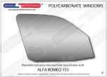 ALFA ROMEO 155 - Lexan Polycarbonate right front door window