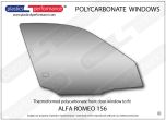 ALFA ROMEO - 156 - Lexan Polycarbonate right hand front door window