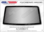 ALFA ROMEO - 75 - Lexan Polycarbonate rear screen