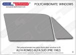 ALFA ROMEO - Sud - Lexan Polycarbonate right hand front door window - For models pre 1982