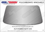 ALFA ROMEO - ALFA SUD - Hardcoated Lexan Polycarbonate front windscreen