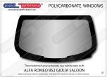 ALFA ROMEO - Giulia 952 Sedan - Lexan Polycarbonate rear windshield