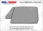 ALFA ROMEO - 105 Giulia sprint - Lexan Polycarbonate left hand rear quarter window