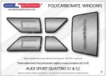 AUDI - Sport Quattro S1 / S2  - Lexan Polycarbonate works replica window kit