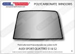 AUDI - Sport Quattro S1 / S2 - Lexan Polycarbonate rear screen