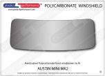 AUSTIN - Mini MK2 - Hardcoated Lexan Polycarbonate front windscreen