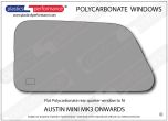 AUSTIN - Mini MK3 onwards - Lexan Polycarbonate left rear quarter window
