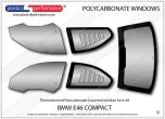 BMW - E46 Compact - Lexan Polycarbonate Louvered window kit