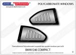 BMW - E46 Compact - Lexan Polycarbonate Louvered Rear Quarter Windows - Pair