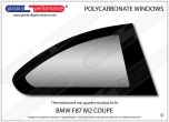 BMW - F87 M2 - Lexan Polycarbonate right rear quarter window