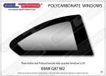 BMW G87 M2 - Lexan Polycarbonate right rear quarter window