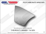 CHEVROLET - Camaro 1st Generation - Lexan Polycarbonate left rear quarter window