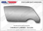 CHEVROLET - Camaro 2nd Generation - Lexan Polycarbonate right front door window
