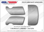 CHEVROLET - Camaro 2nd Generation - Lexan Polycarbonate window kit
