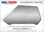 CHEVROLET Corvette C3 - Lexan Polycarbonate left front door window