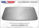 DAIHATSU Charade GTTi - Lexan Polycarbonate rear screen