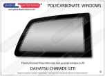 DAIHATSU Charade GTTi - Lexan Polycarbonate right rear quarter window