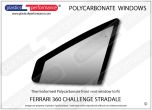 FERRARI 360 Challenge Stradale - Lexan Polycarbonate left front vent window