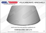 FERRARI - Dino 308 GT4 - Hardcoated Lexan Polycarbonate front windscreen