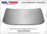 FORD - Capri Mk1 - Hardcoated Lexan Polycarbonate front windscreen