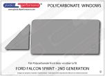 FORD - Falcon - Lexan polycarbonate left hand front door window