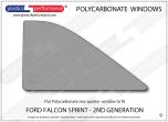 Ford Falcon - Gen 2 - Lexan Polycarbonate left rear quarter window
