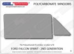 FORD - Falcon - Lexan Polycarbonate right front door window