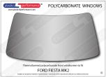 FORD - Fiesta Mk2 - Hardcoated Lexan Polycarbonate front windscreen