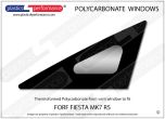 FORD - Fiesta R5 - Lexan Polycarbonate left front door quarter window
