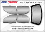 FORD Mondeo MK1/2 Sedan - Lexan Polycarbonate window kit