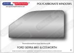 FORD - Sierra MK1 - Lexan polycarbonate left front door window