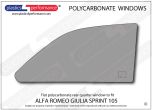 ALFA ROMEO - 105 Giulia Sprint - Lexan Polycarbonate right hand rear quarter window