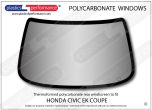 HONDA - Civic EK Coupe - Lexan Polycarbonate rear screen