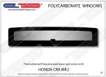 HONDA - CRX MK2 - Lexan Polycarbonate lower rear screen