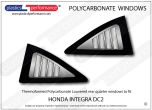HONDA - Integra DC2 - Lexan Polycarbonate Louvered Rear Quarter Windows - Pair