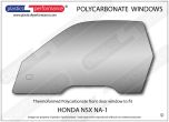HONDA - NSX NA1 - Lexan Polycarbonate left front door window