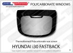 Hyundai i30 N Fastback thermoformed polycarbonate rear screen