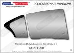 INIFINITI Q50 - Lexan Polycarbonate right rear door window