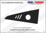 LAMBORGHINI - Gallardo LP560 - Lexan Polycarbonate right rear quarter window