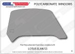 LOTUS - Elan S3 - Lexan Polycarbonate right front door window
