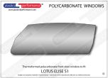 LOTUS - Elise S1 - Lexan Polycarbonate left hand front door window