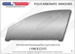 LYNK & CO 03 - Lexan Polycarbonate left front door window