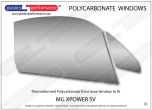 MG - XPower SV - Lexan Polycarbonate right front door window