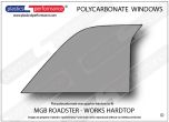 MG - MGB Roadster - Lexan Polycarbonate right rear quarter window
