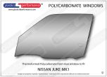 NISSAN Juke MK1 - Lexan Polycarbonate left front door window
