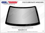 NISSAN - S13 - Hardcoated Polycarbonate front windscreen