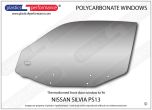 NISSAN - Silvia PS13 - Lexan Polycarbonate left front door window