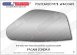 PAGANI Zonda R - Lexan Polycarbonate left front door window